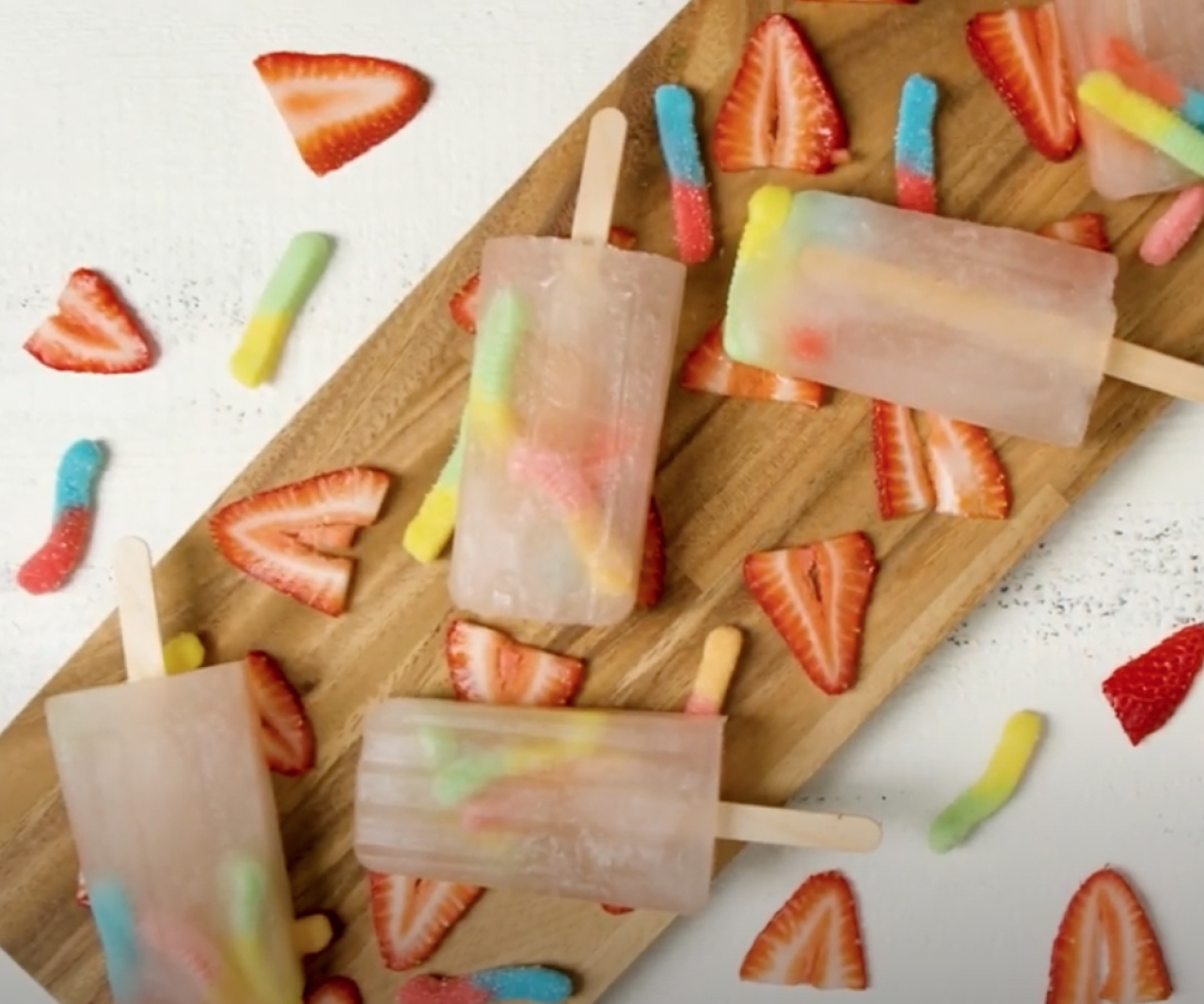 Fruity ice pops.