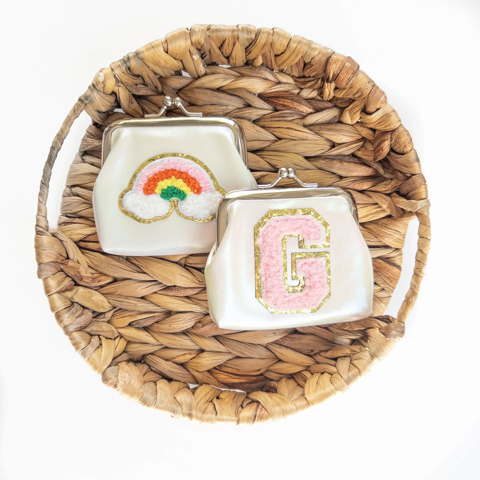 Personalized coin pouches.