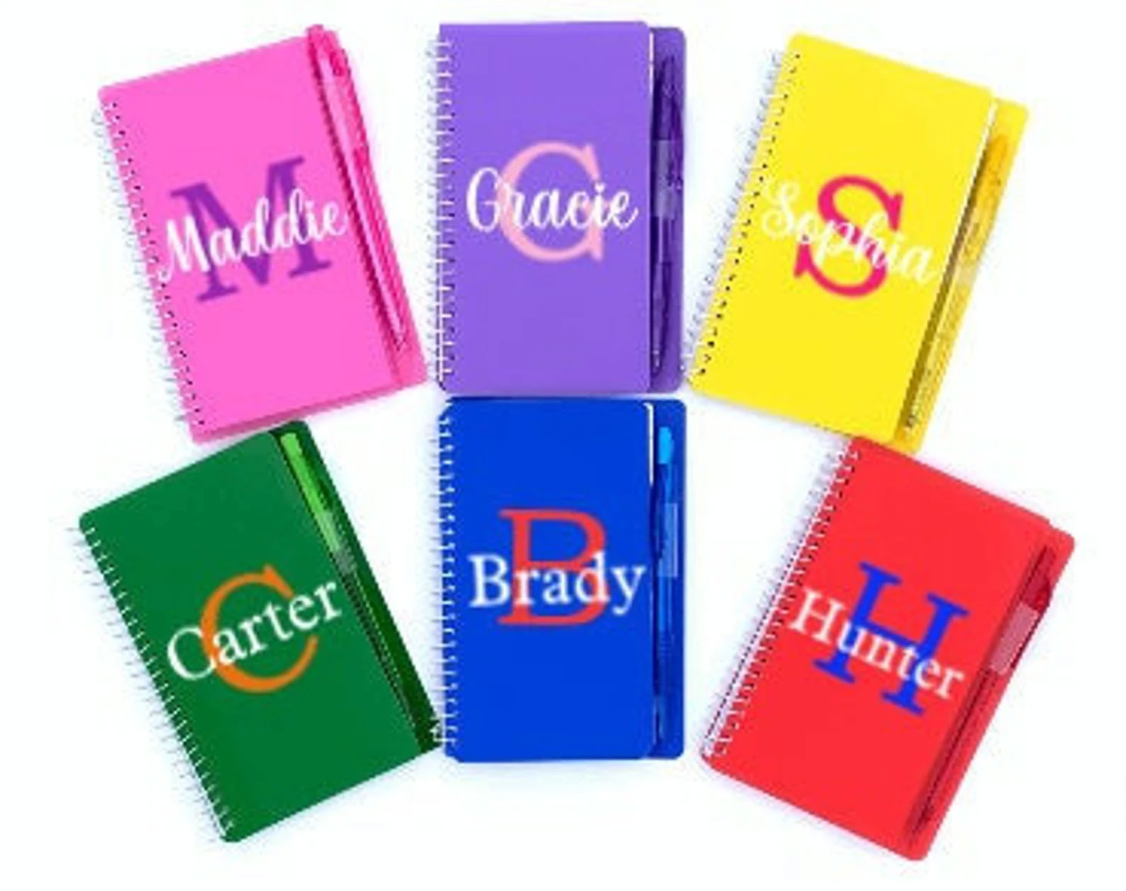 Personalized notebooks.