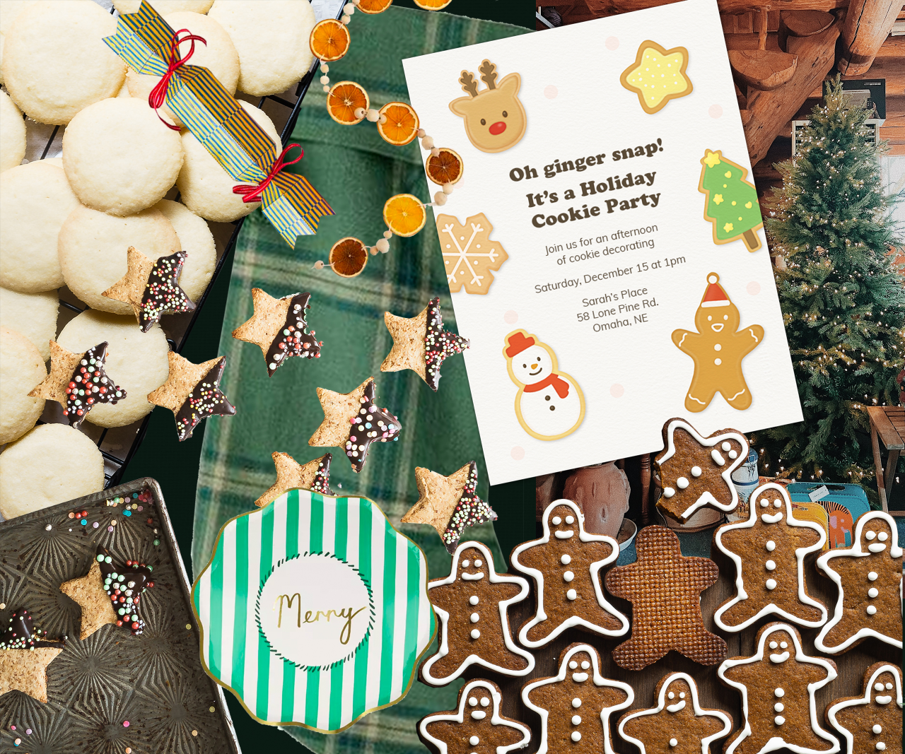 A Christmas cookie exchange invitation.