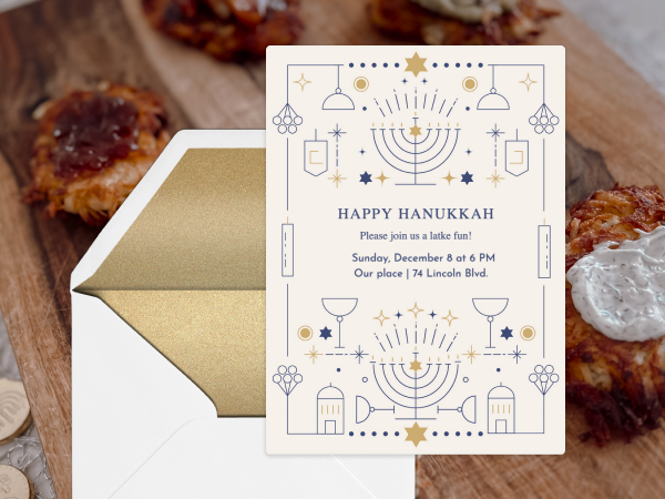 A Hanukkah invitation.