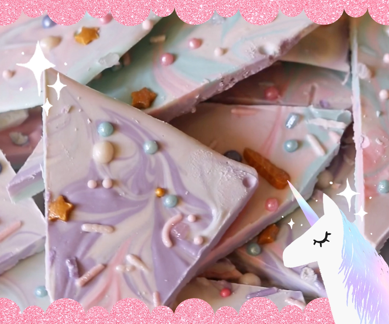 How to make magical rainbow unicorn bark ✨